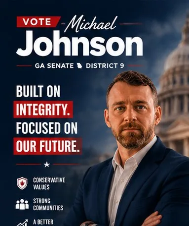 Michael Johnson at the Georgia State Capitol building